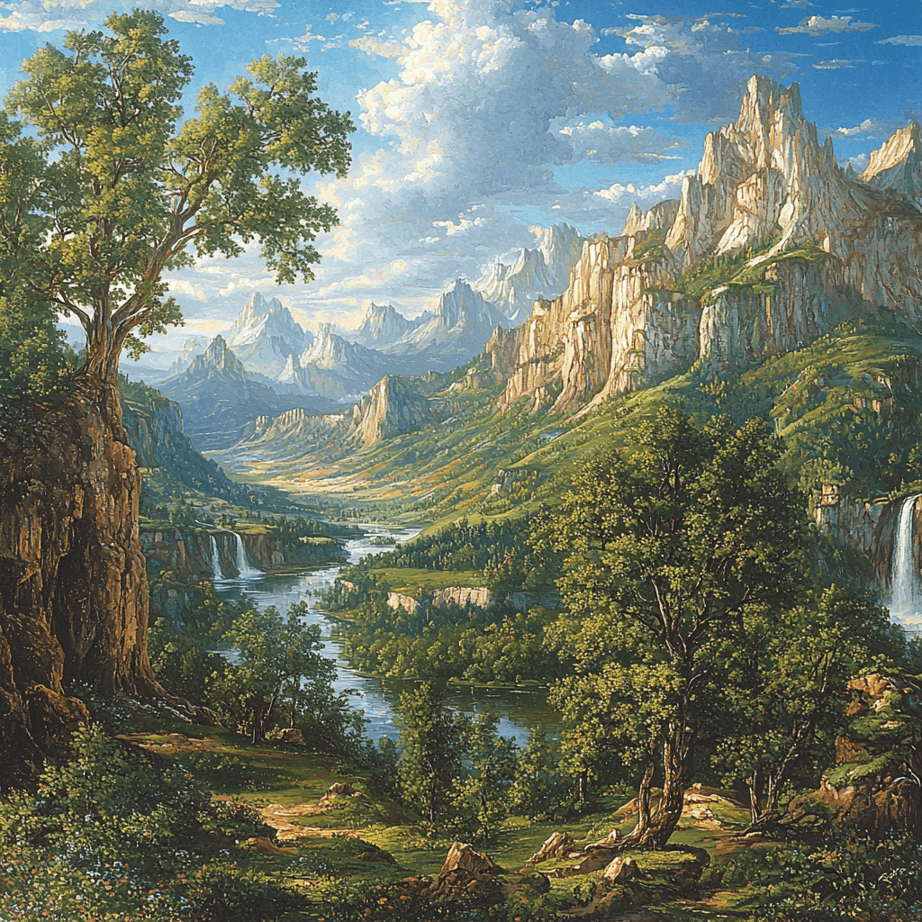 Thomas Cole Inspired Enchanting Wilderness Paint By Numbers