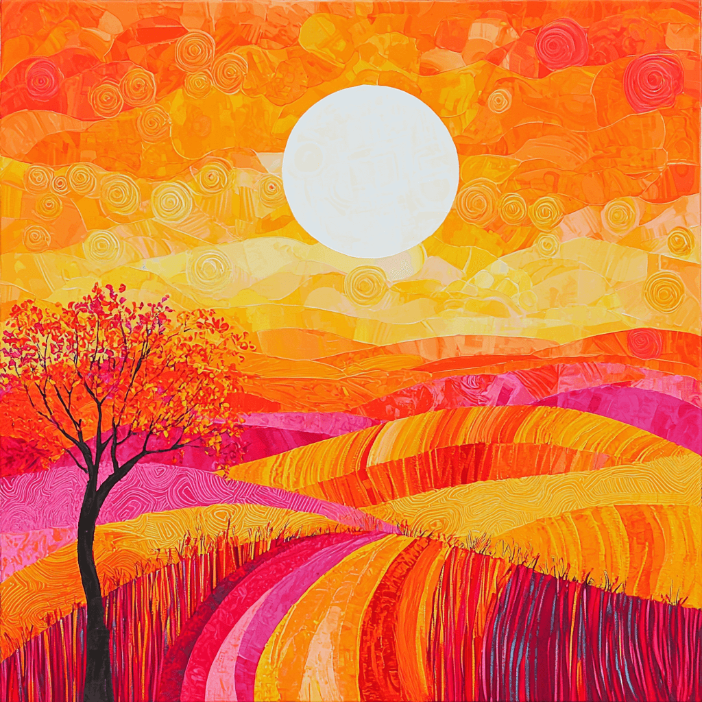 Warhol Inspired Retro Sunset DIY Paint By Numbers
