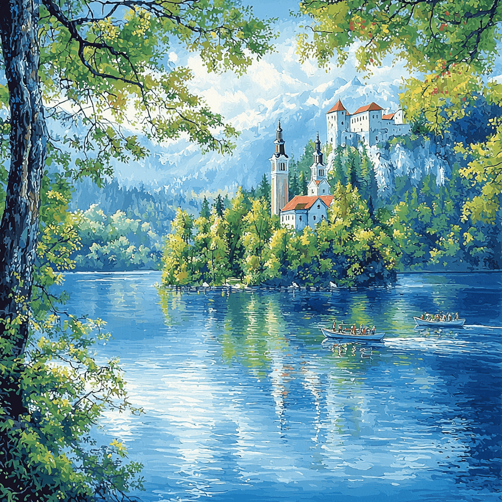 Lake Bled DIY Paint By Numbers