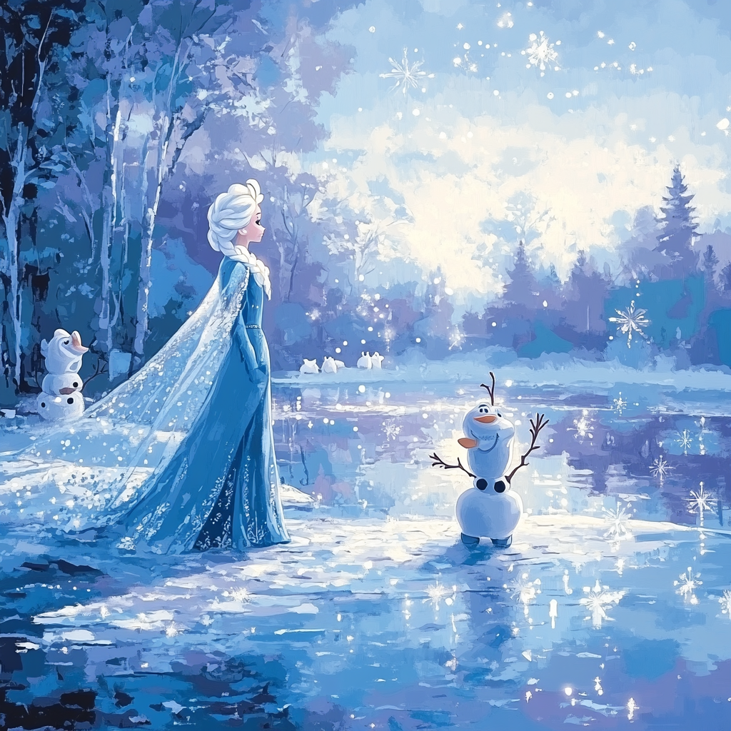 Elsa And Olaf Arctic Quest DIY paint by numbers