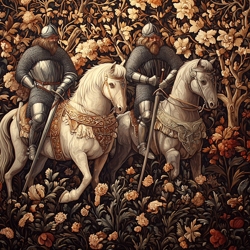 William Morris Inspired Medieval Tapestry Tale Painting By Numbers Kit