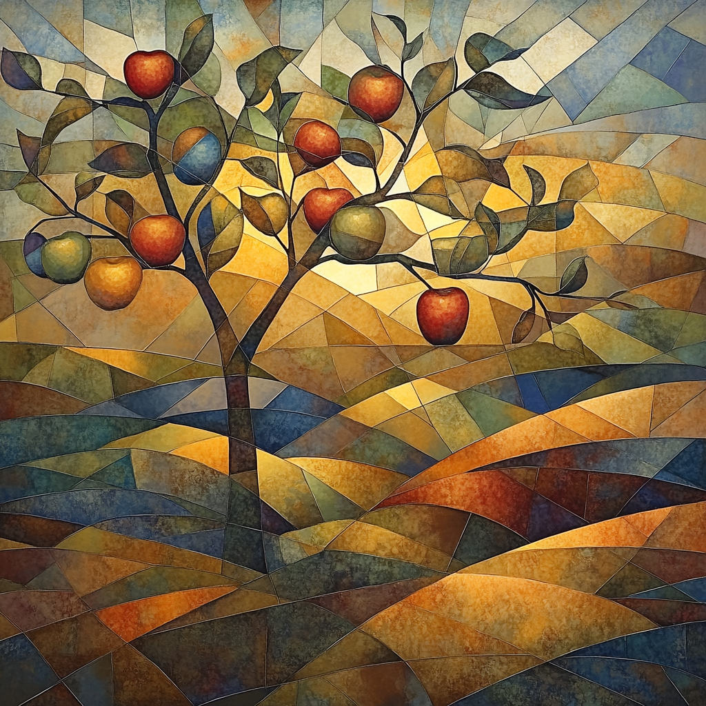 Pablo Picasso Inspired Fractured Orchard Paint by numbers kits