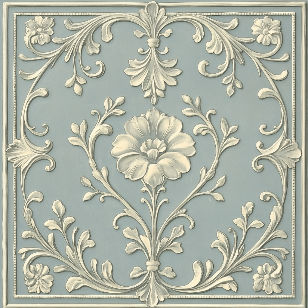 Alphonse Mucha Inspired Frosted Filigree Garden Paint by numbers kits
