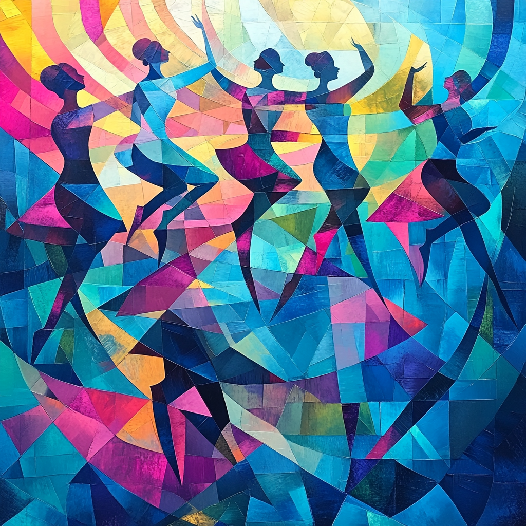 Picasso Inspired Dancers In Motion DIY paint by numbers