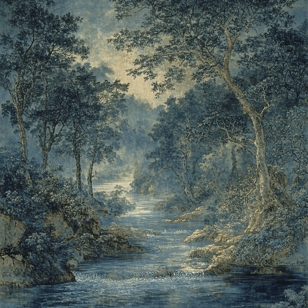 Zhao Mengfu Inspired Riverside Serenity Numbered Painting Kits