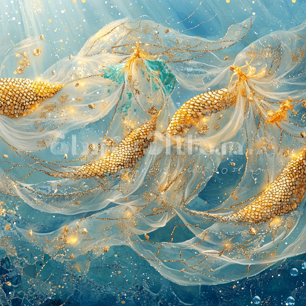 Klimt Inspired Ocean Dance DIY paint by numbers