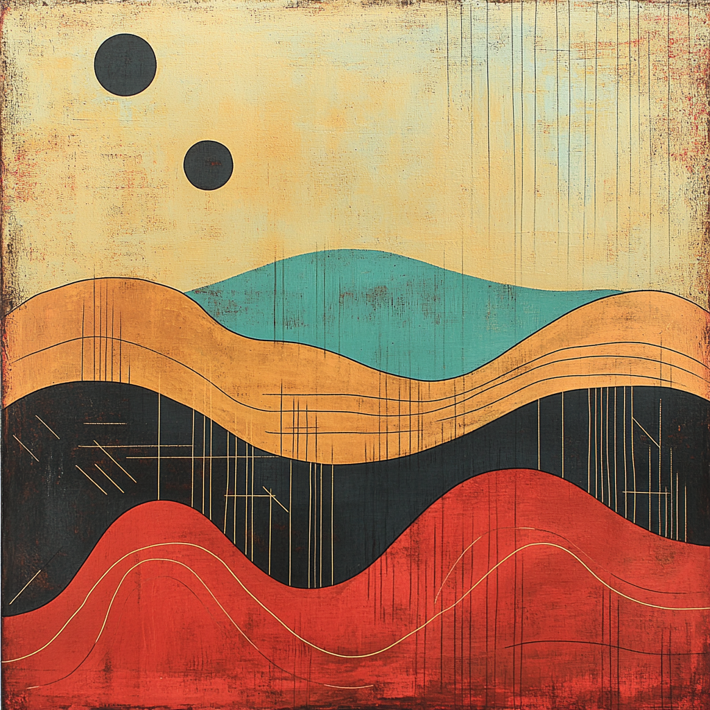 Paul Klee Inspired Whispering Topography paint by numbers