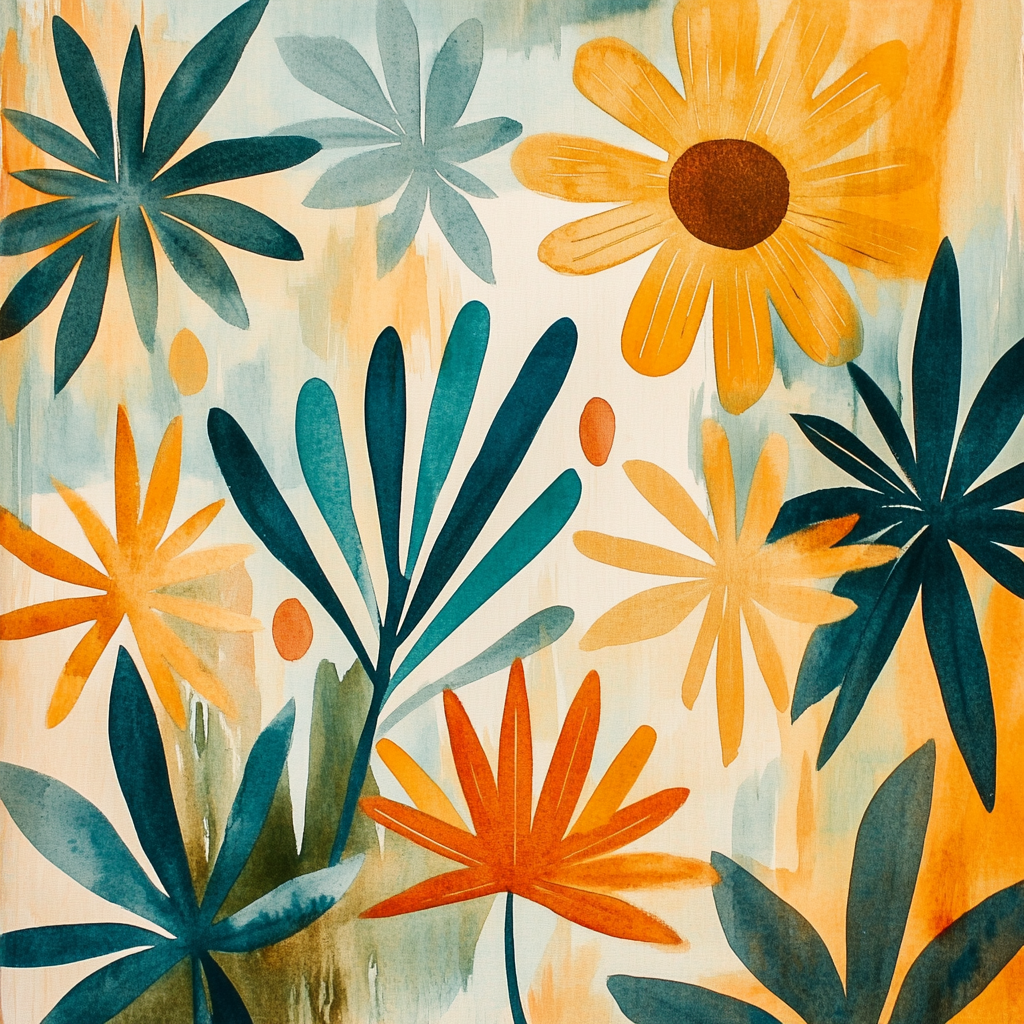 Paul Klee Inspired Garden Geometry painting number kit