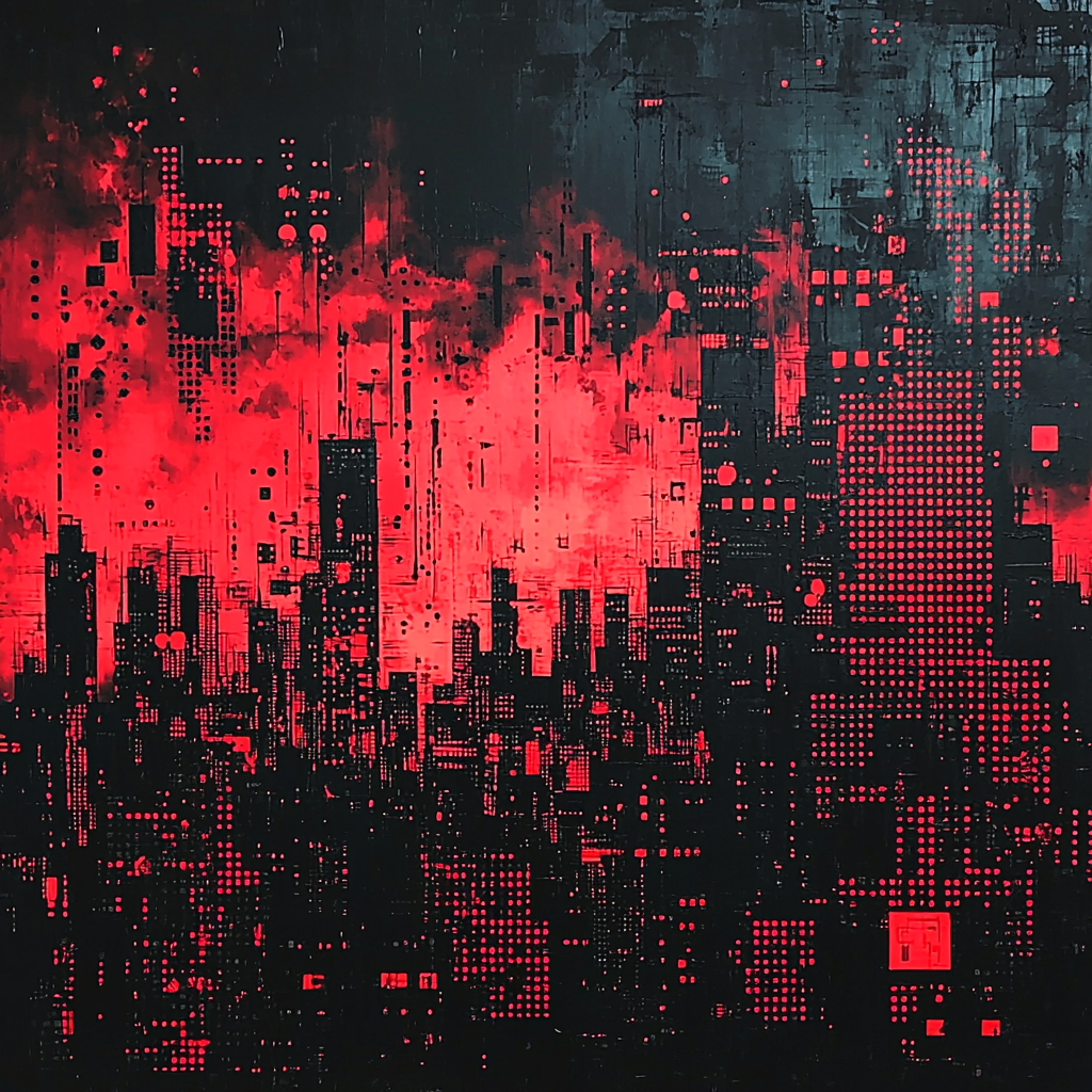 Banksy Inspired Digital Dystopia Paint By Color