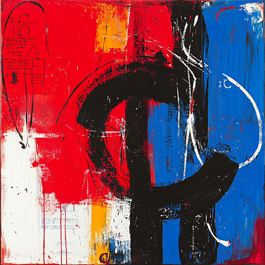 Jean-Michel Basquiat Inspired Symbolic Reflections Numbered Painting Kits
