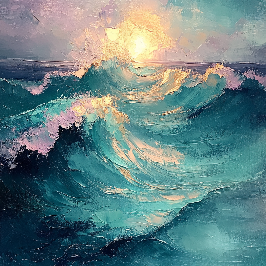 Edgar Degas Inspired Ocean Currents Number painting