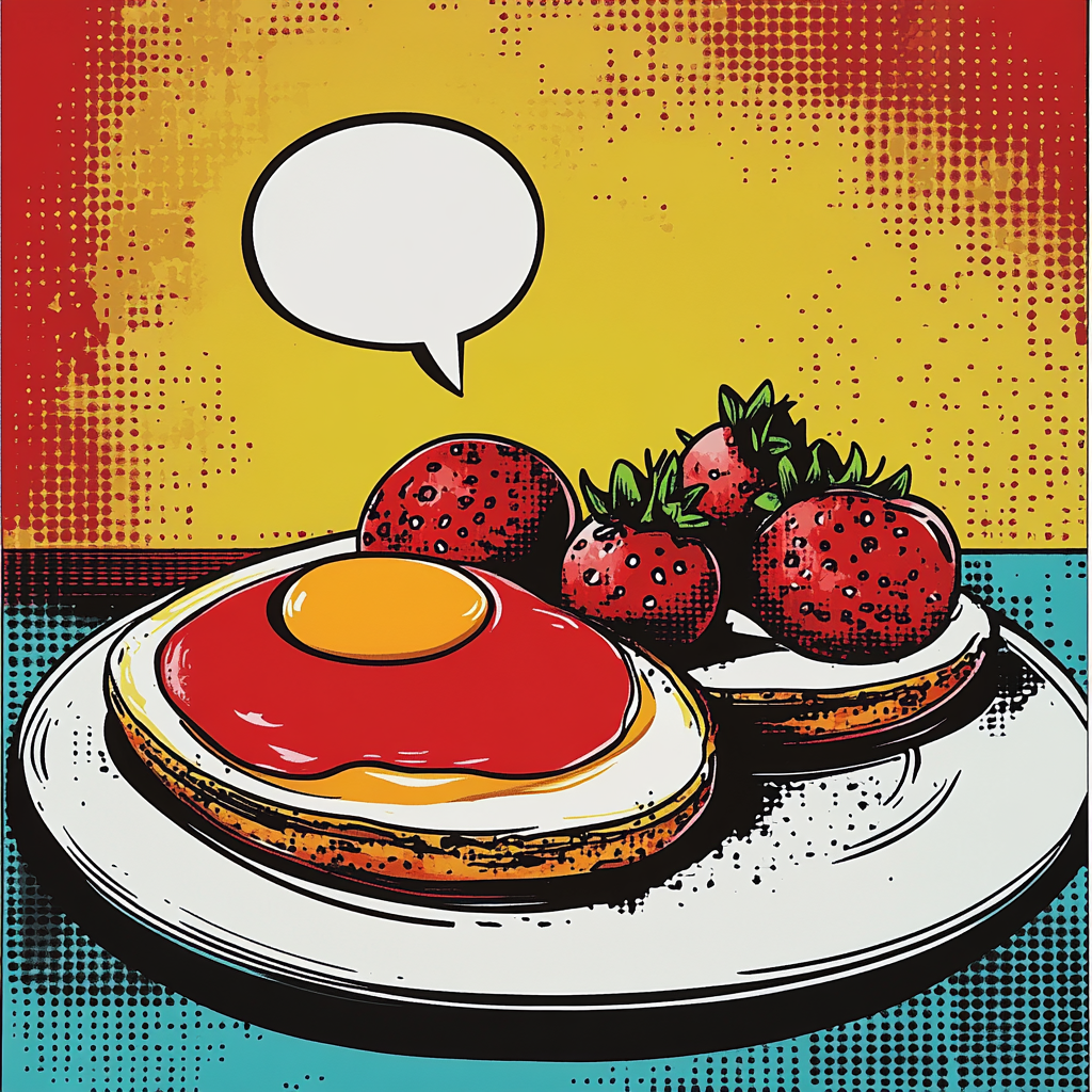 Roy Lichtenstein Inspired Breakfast Painting by numbers kit