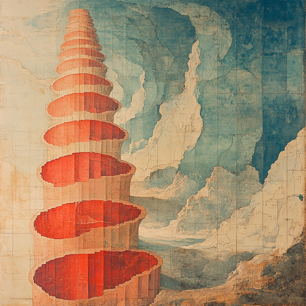 Michelangelo Inspired Celestial Coral Spire painting number kit