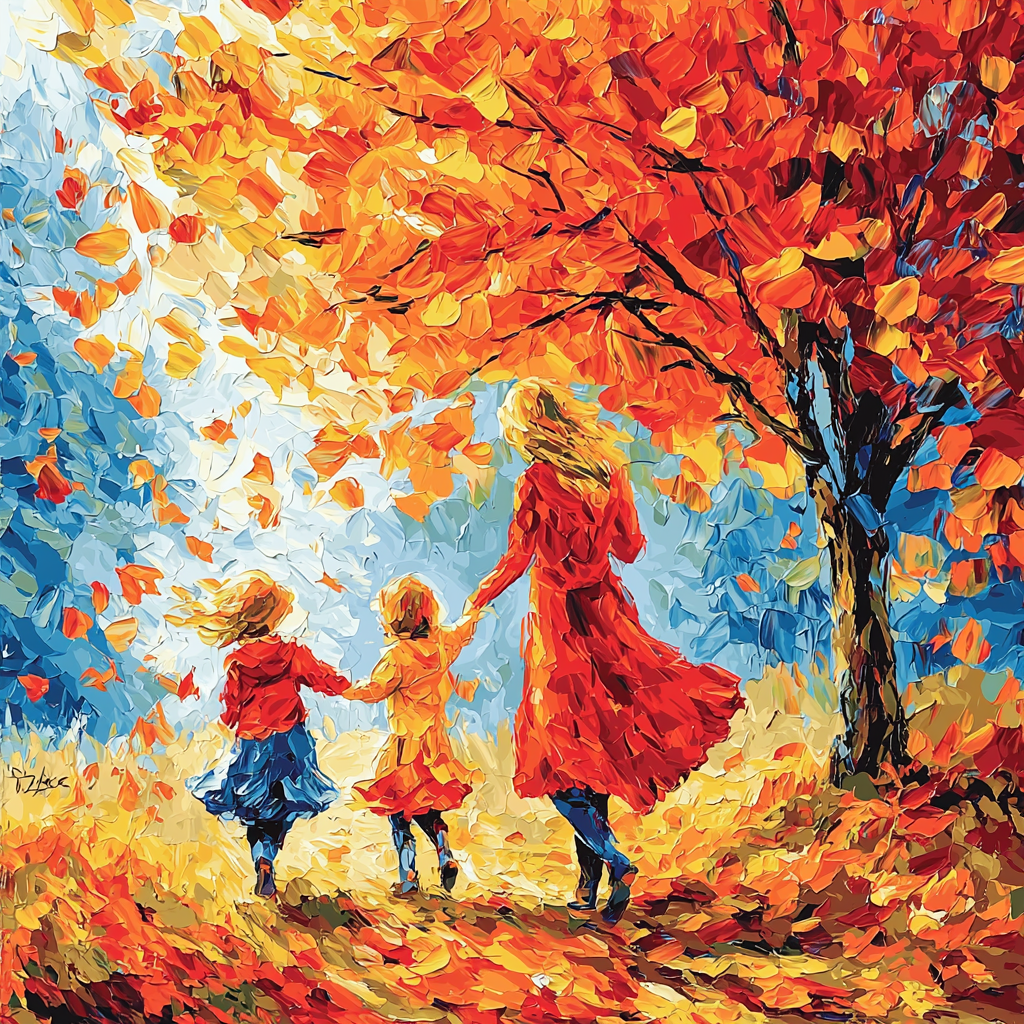 A Walk Through Autumn Leaves Painting By Numbers Kit