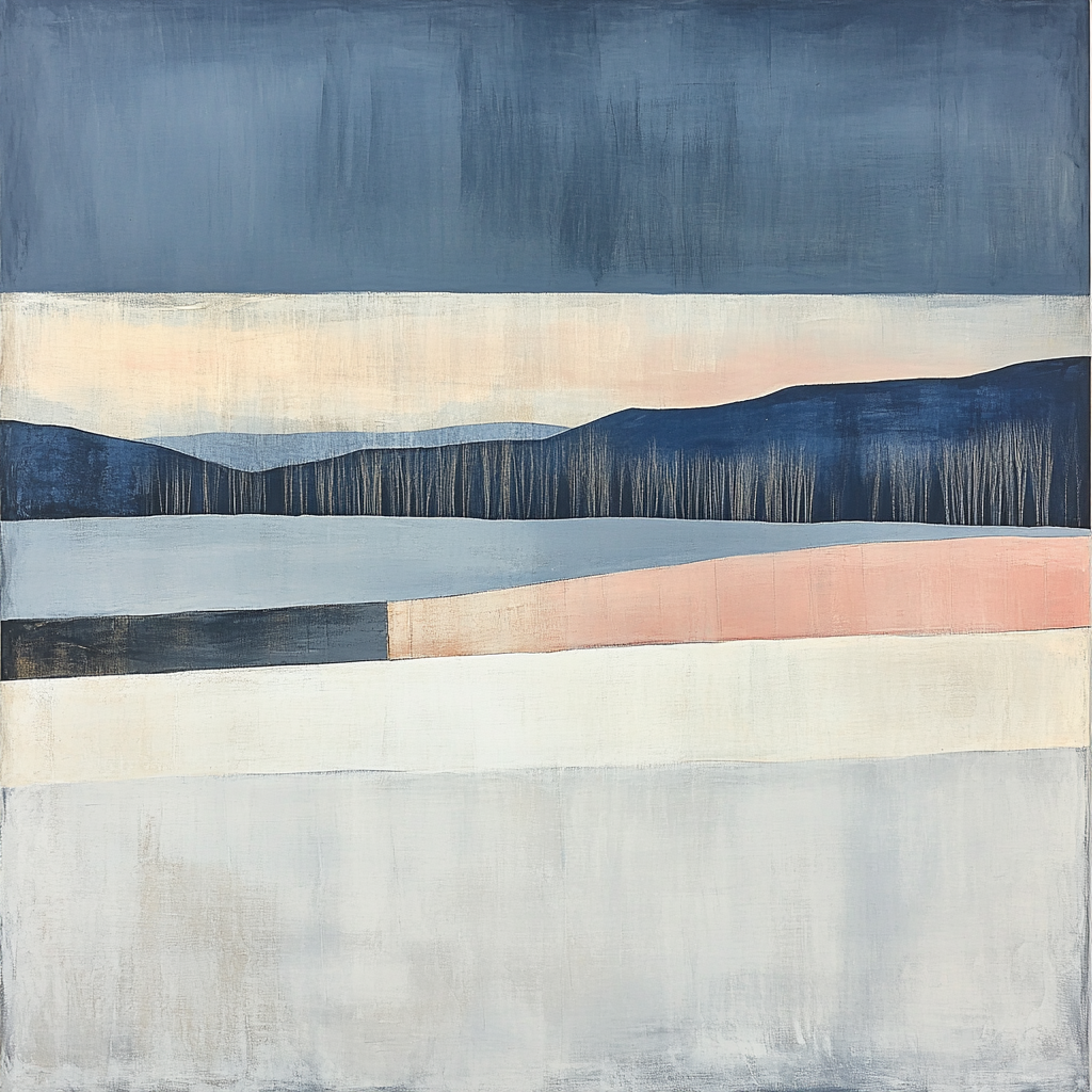 Rothko Inspired Winter Field paint by number