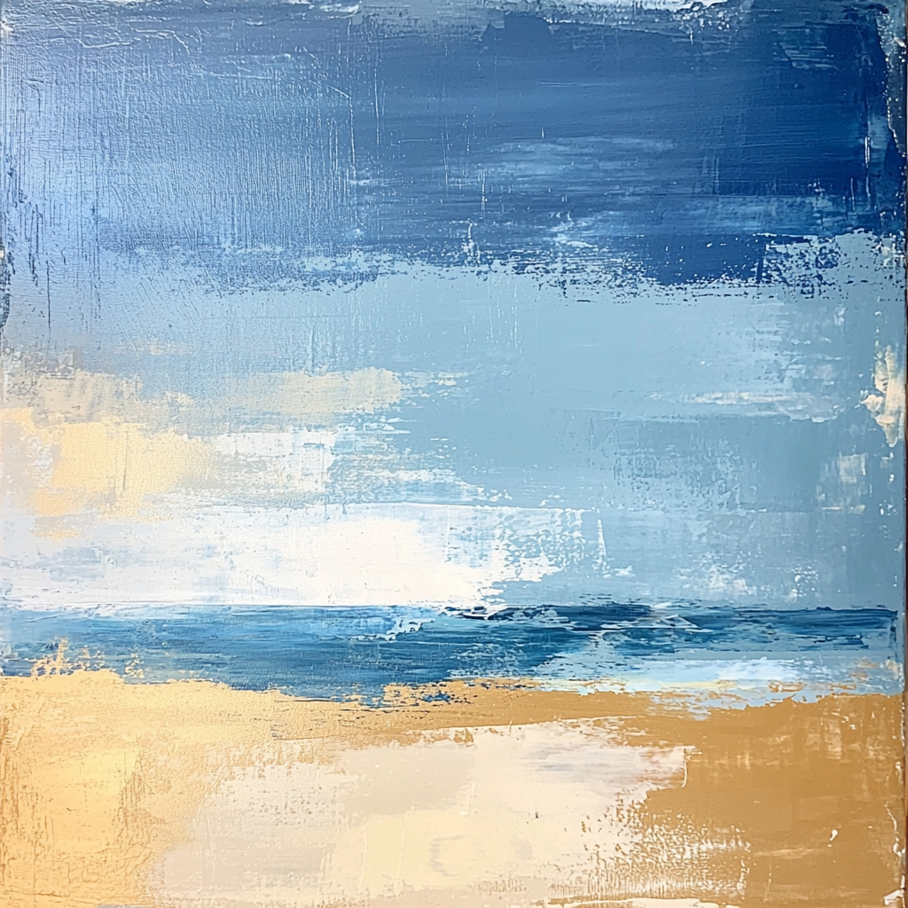 Paul Cézanne Inspired Breezy Coastal Abstraction Painting Number Kit