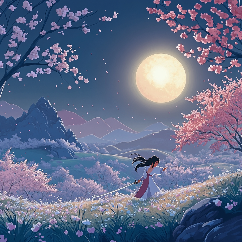 Mulan’s Moonlit Training painting number kit