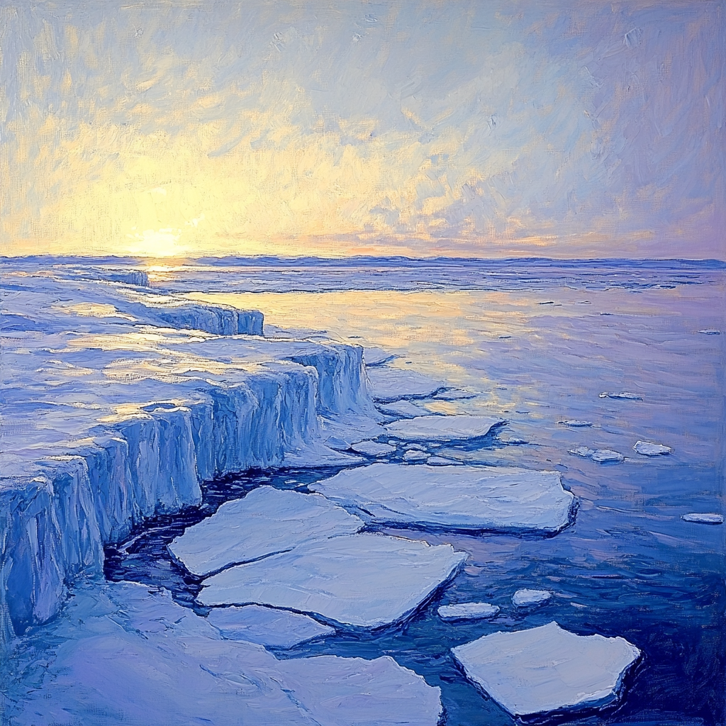 A.Y. Jackson Inspired Arctic Ice Sculptures Paint by numbers art