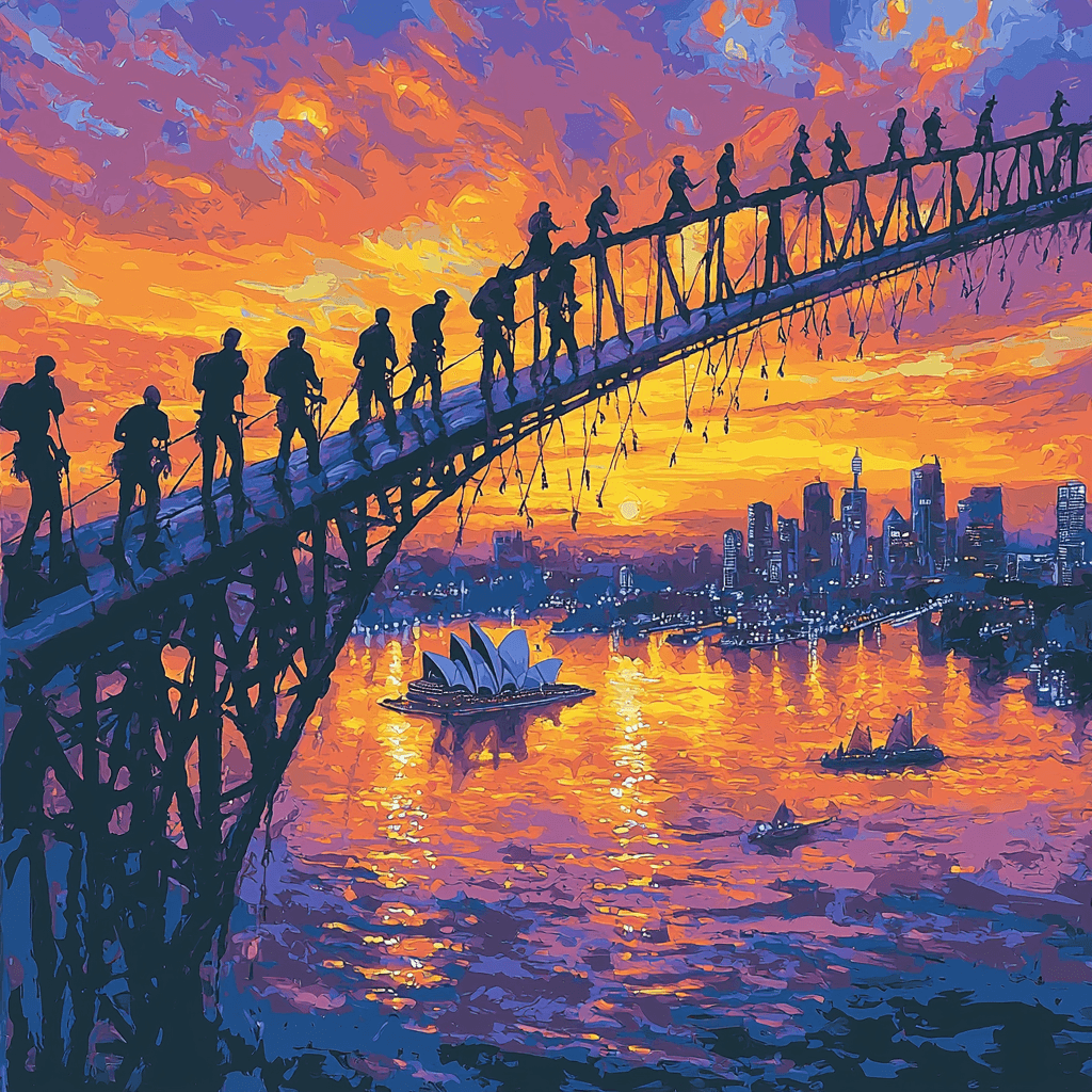 Harbour Bridge Climb - Sydney, Australia DIY Paint By Numbers