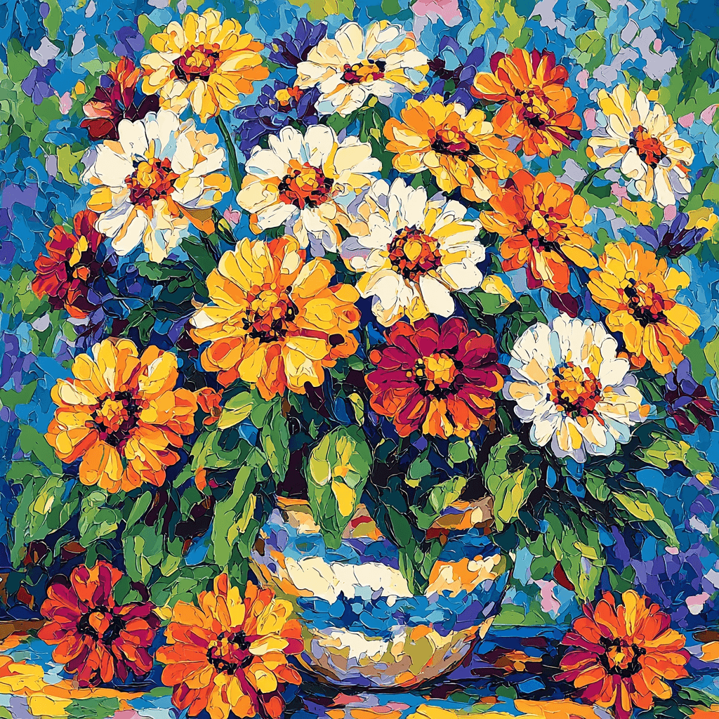 Matisse Inspired Bright Flora Paint By Color