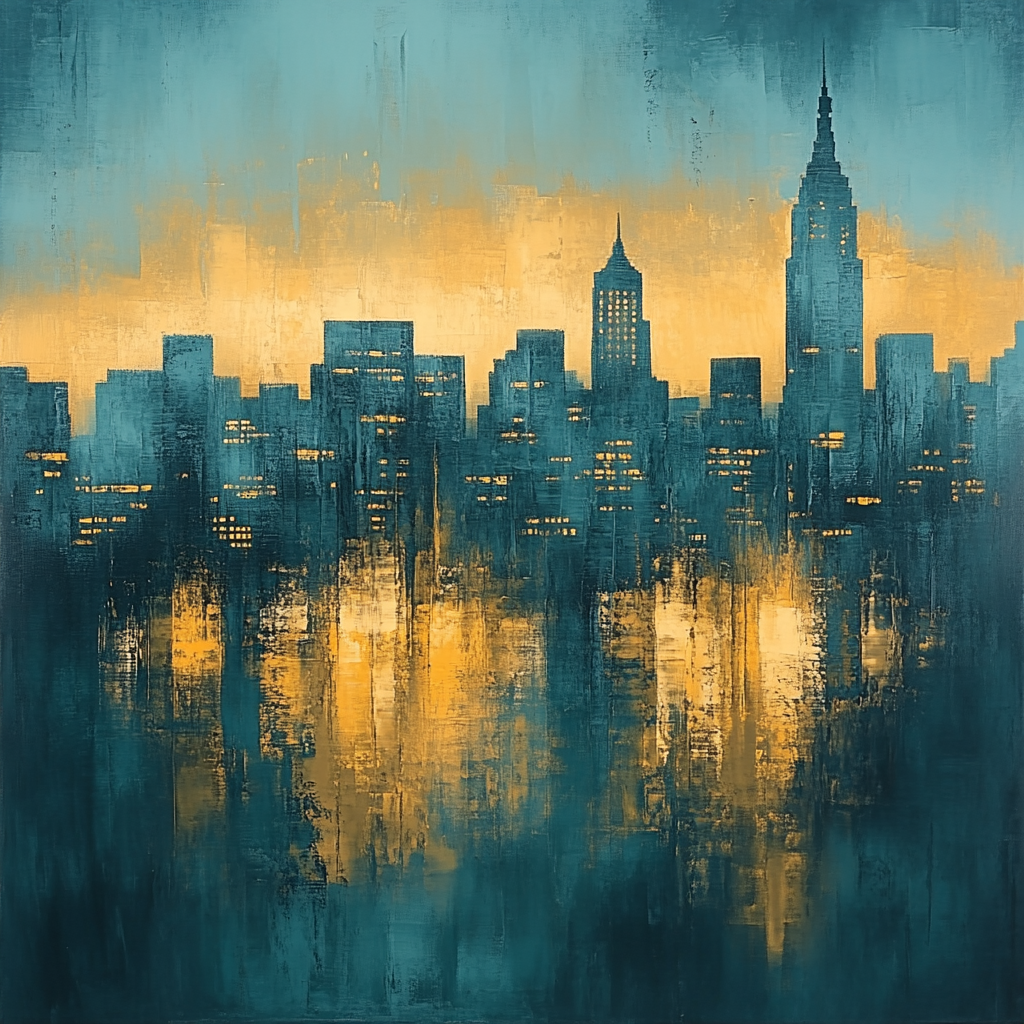 Edgar Degas Inspired Twilight Over Silent Metropolis DIY paint by numbers