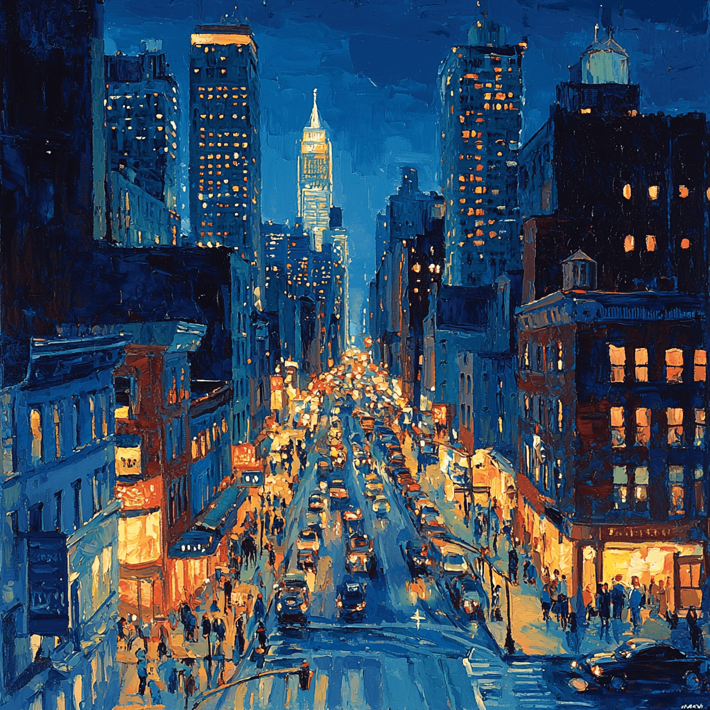 Edward Hopper Inspired Dynamic Urban Nights Paint By Color