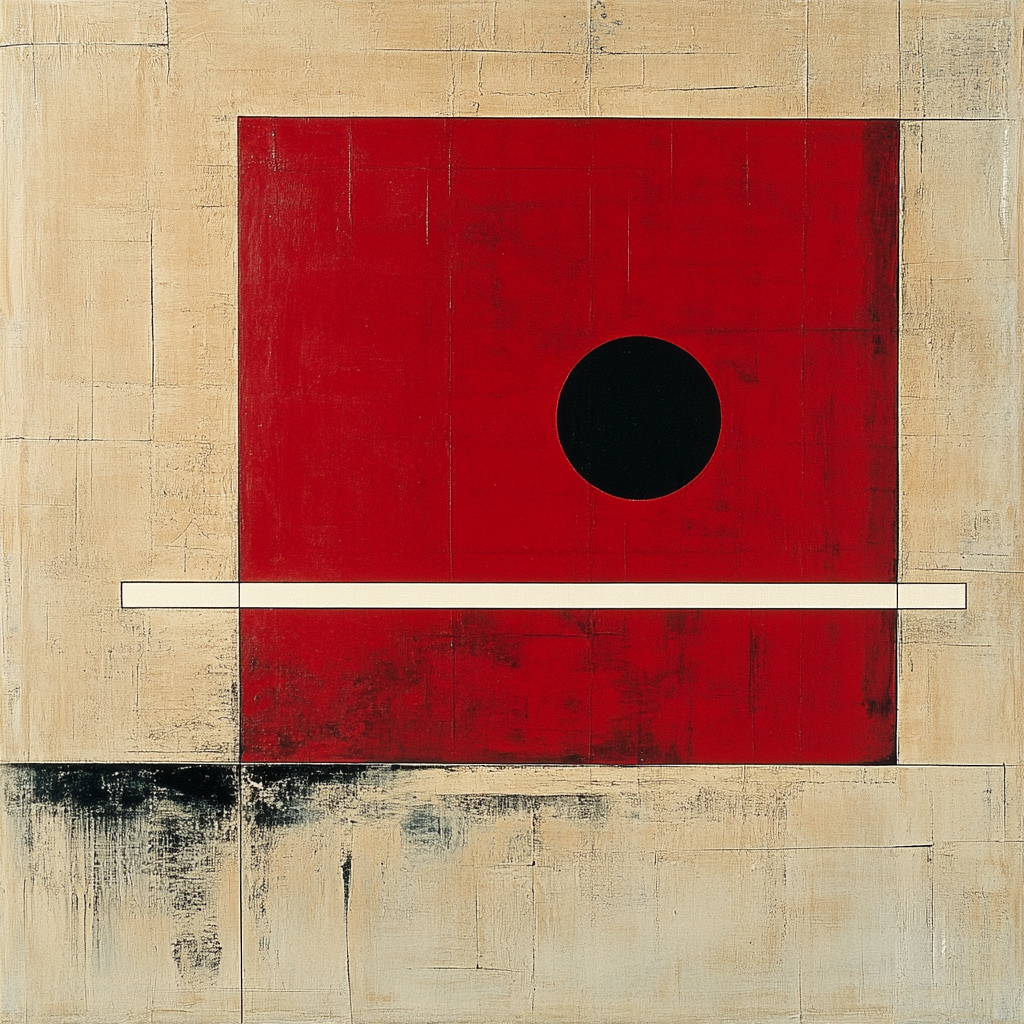 Kazimir Malevich Inspired Red Equilibrium paint by numbers