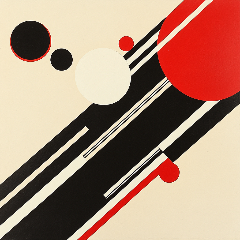 Kazimir Malevich Inspired Spatial Dynamics paint by numbers