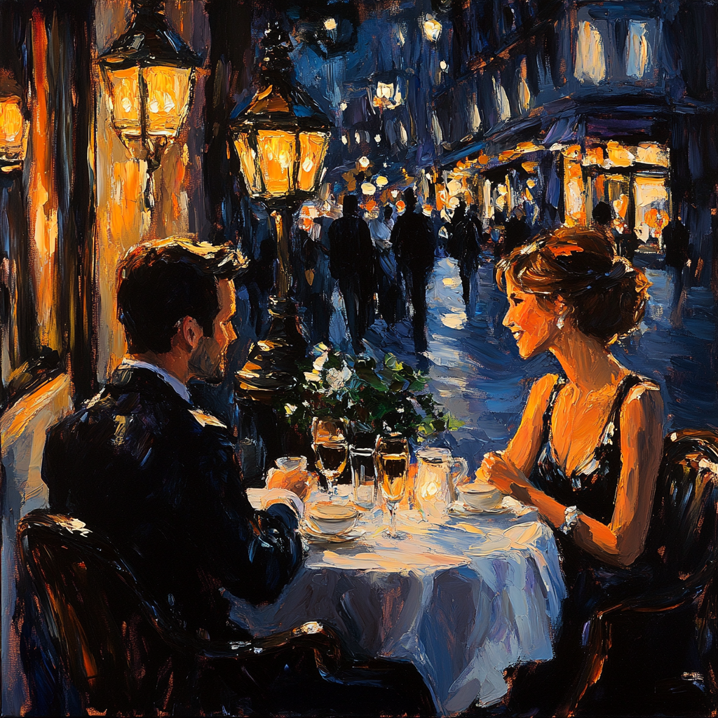 John Singer Sargent Inspired Café Evening DIY paint by numbers