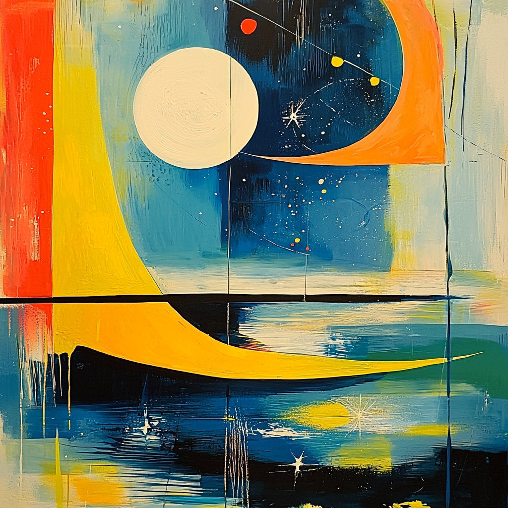 Joan Miró Inspired Dynamic Dreamworld Paint By Numbers Art