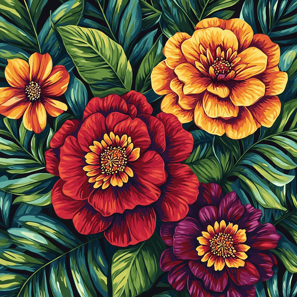 Frida Kahlo Inspired Resilience Through Bloom Paint By Color