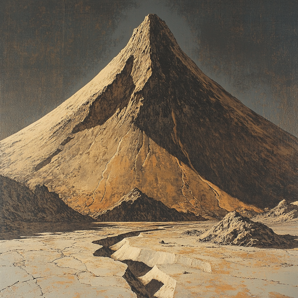 Michelangelo Inspired Volcanic Peak paint by numbers