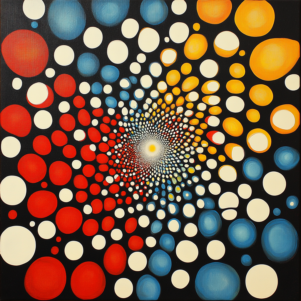 Yayoi Kusama Inspired Infinite Polka Cosmos paint by number