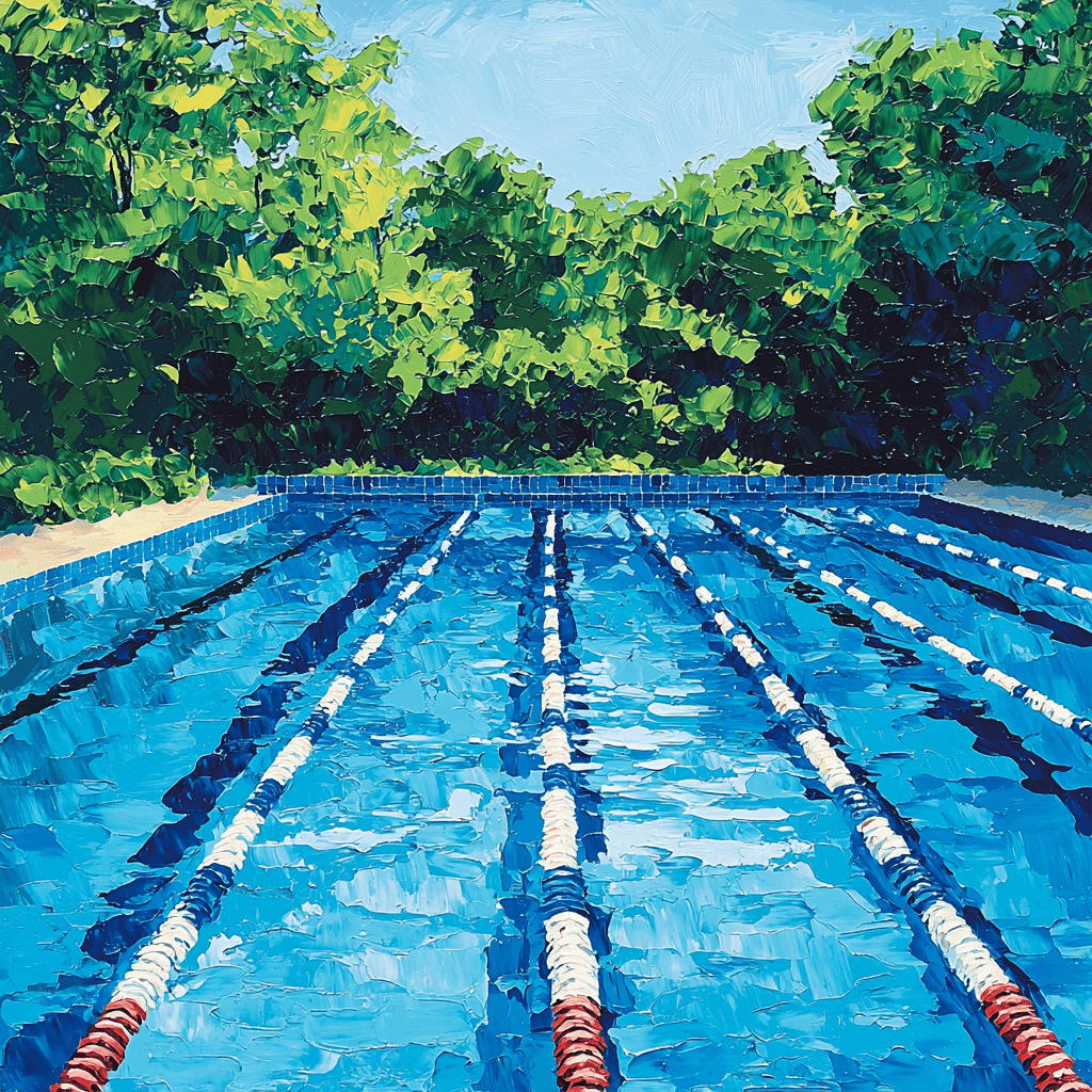 David Hockney Inspired Hockney's Swimming Pool Serenity Paint By Numbers