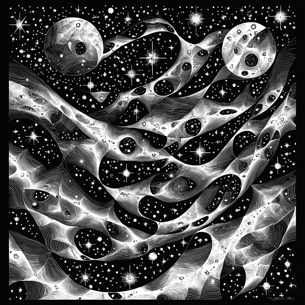 M.C. Escher Inspired Sublime Celestial Symmetry Numbered Painting Kits