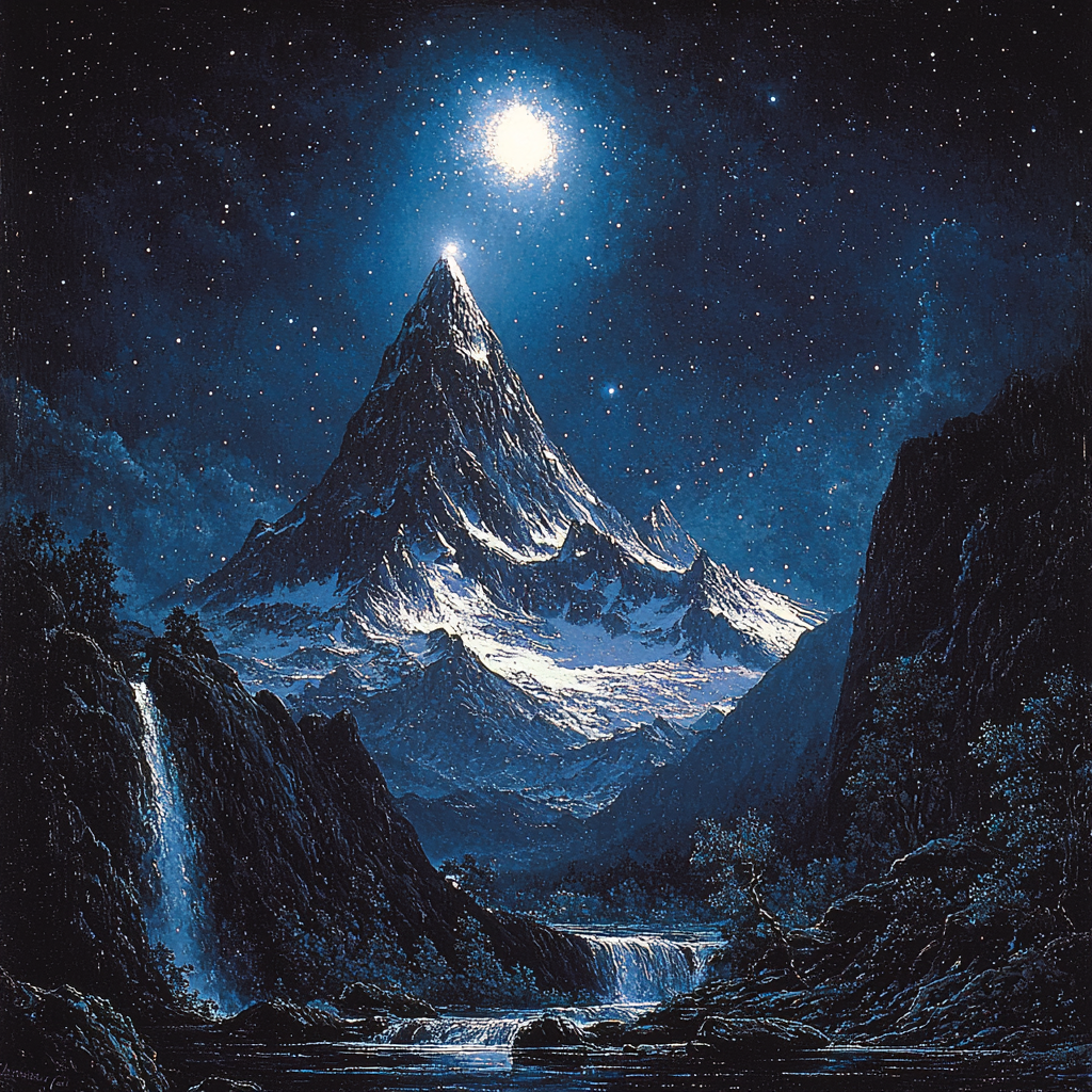 Thomas Cole Inspired Starry Ascent Numbered Painting Kits