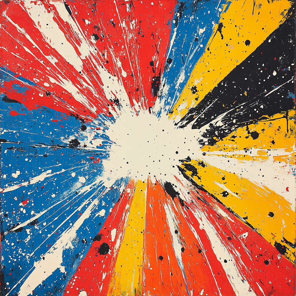 Jackson Pollock Inspired Solar Wind Chorus Numbered painting kits