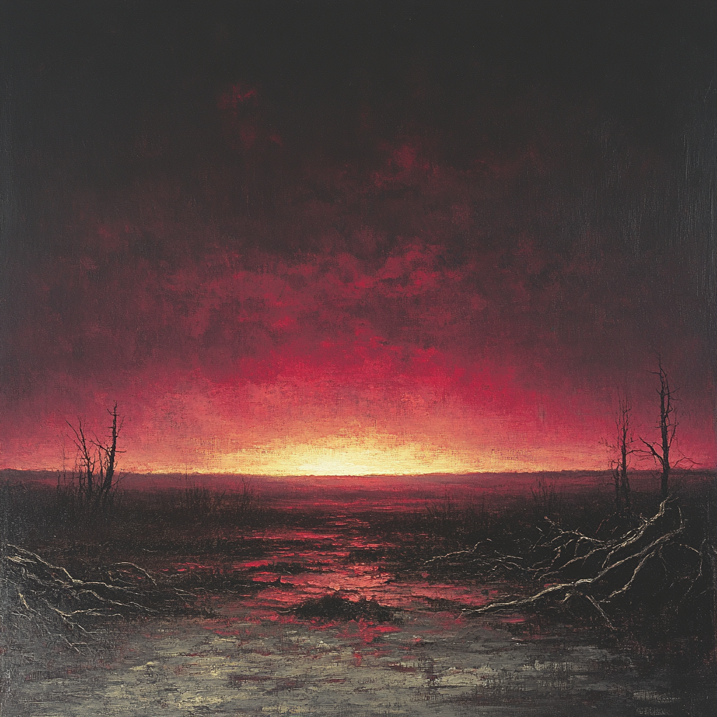 Francisco Goya Inspired Bleeding Horizon Over Silent Moor painting number kit