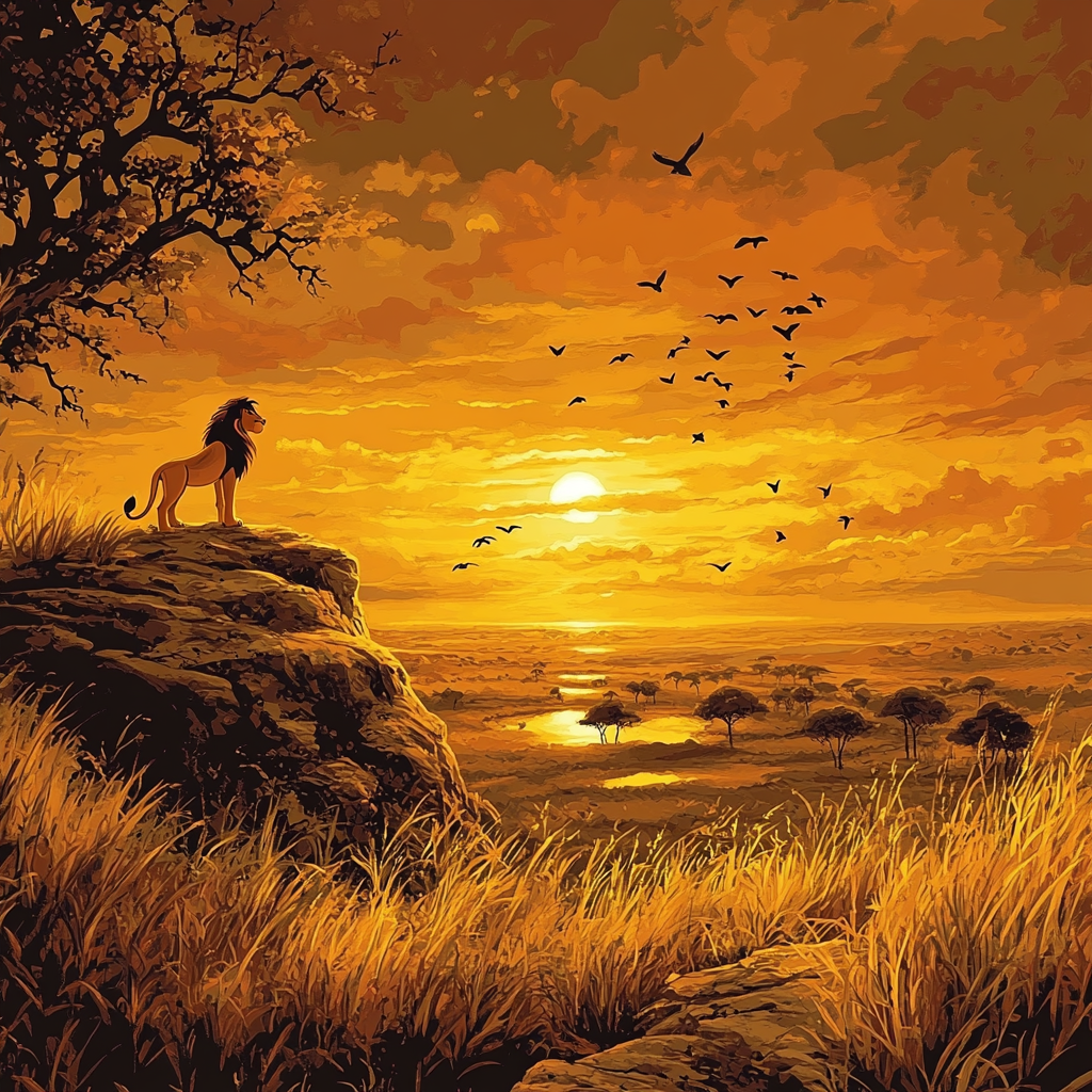 Simba Savannah Sunset Discovery paint by numbers