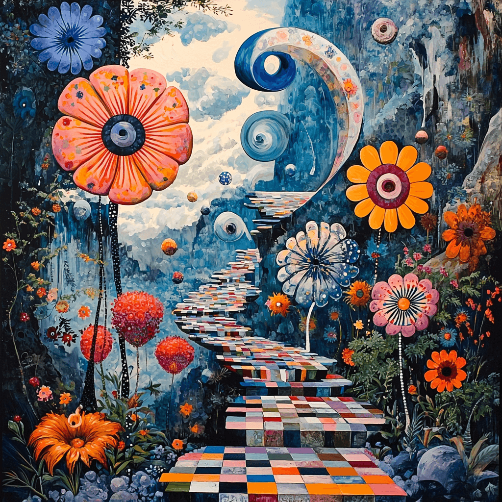 Salvador Dalí Inspired Surreal Floral Wonderland DIY Paint By Numbers
