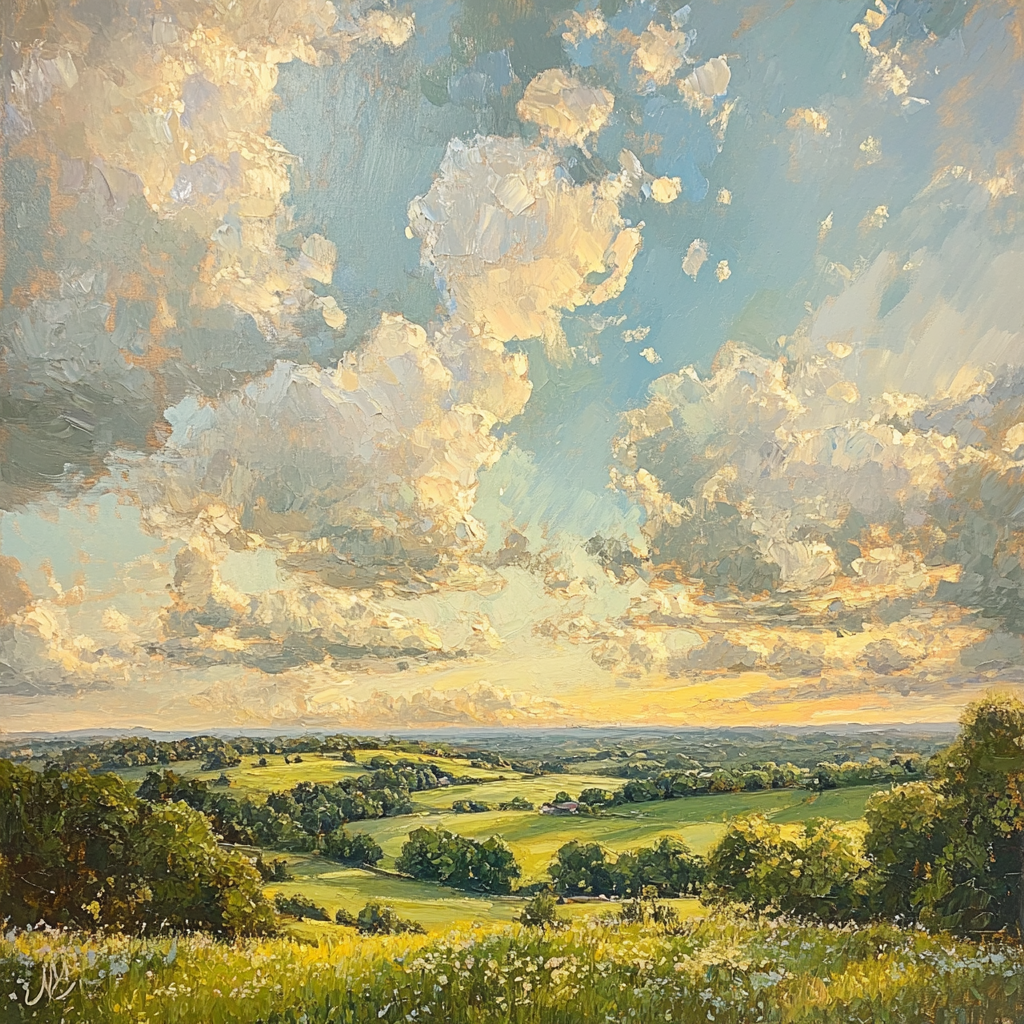 Constable Inspired River Cloud Study Painting by numbers kit