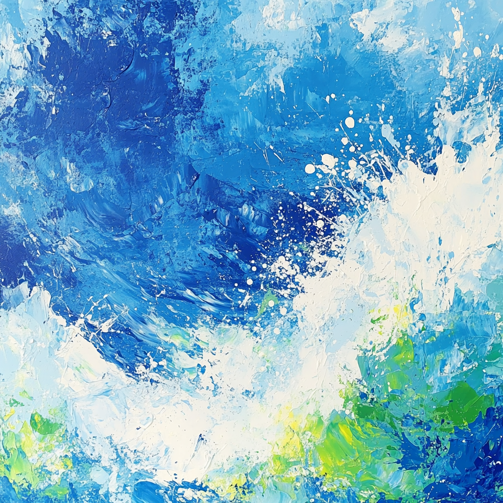 Jackson Pollock Inspired Seaside Motion DIY paint by numbers