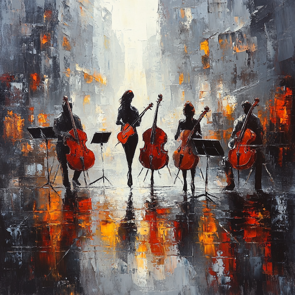 Manet Inspired Street Musicians painting number kit