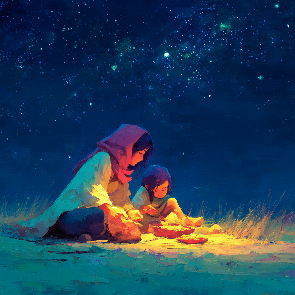 Picnic Under The Stars Number Painting