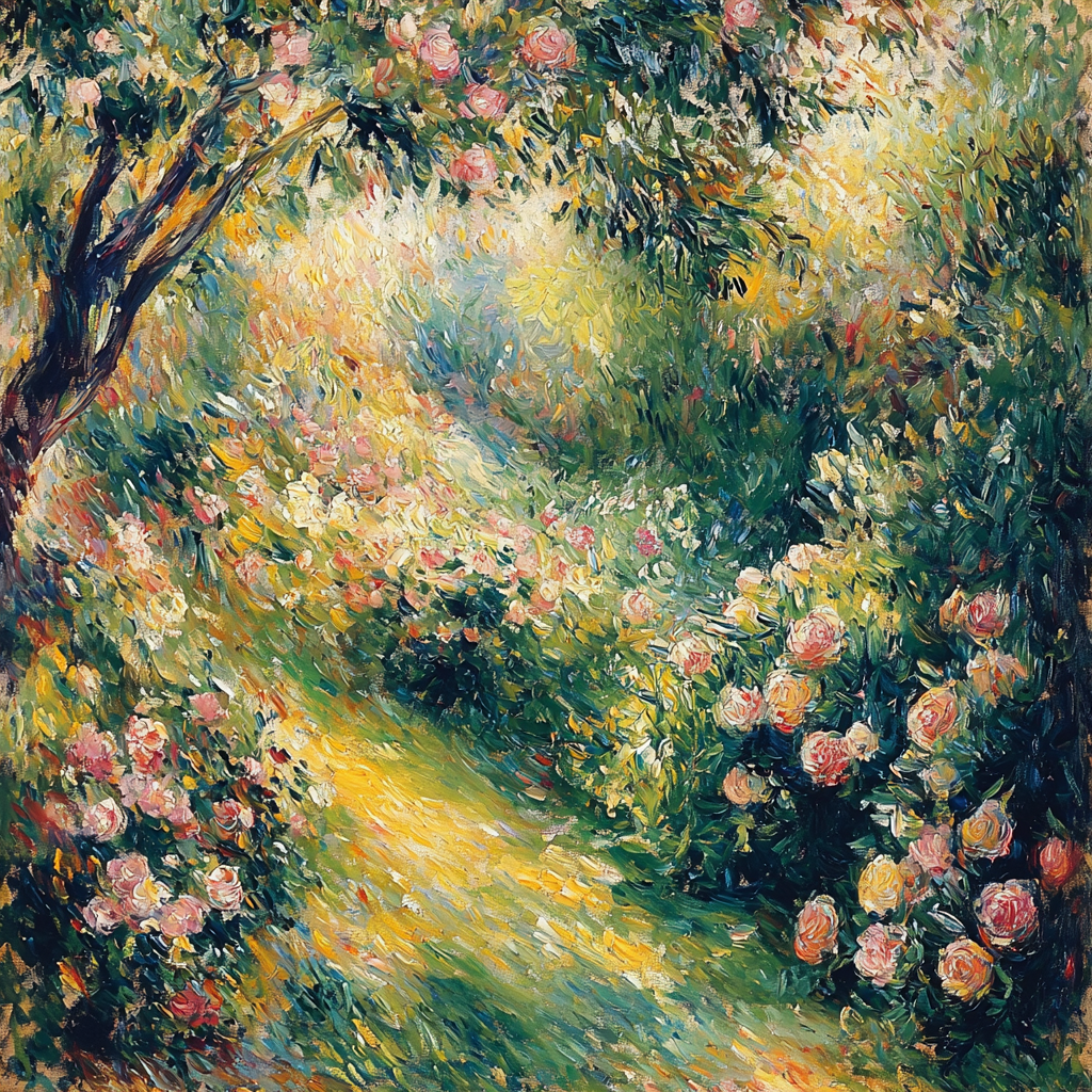 Pierre-Auguste Renoir Inspired Tranquil Garden Sanctuary Painting By Numbers Kit