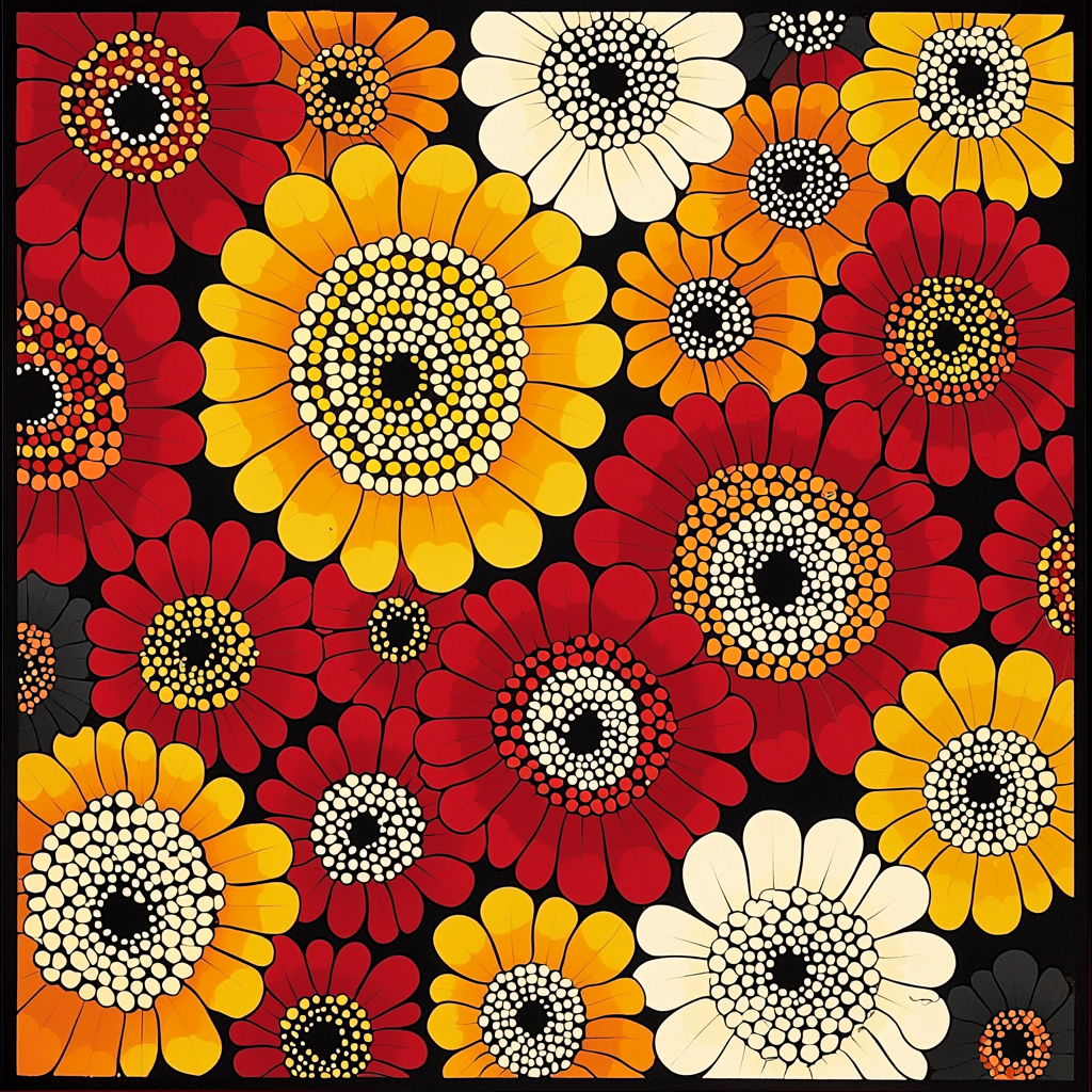 Yayoi Kusama Inspired Circles Of Life DIY Paint By Numbers