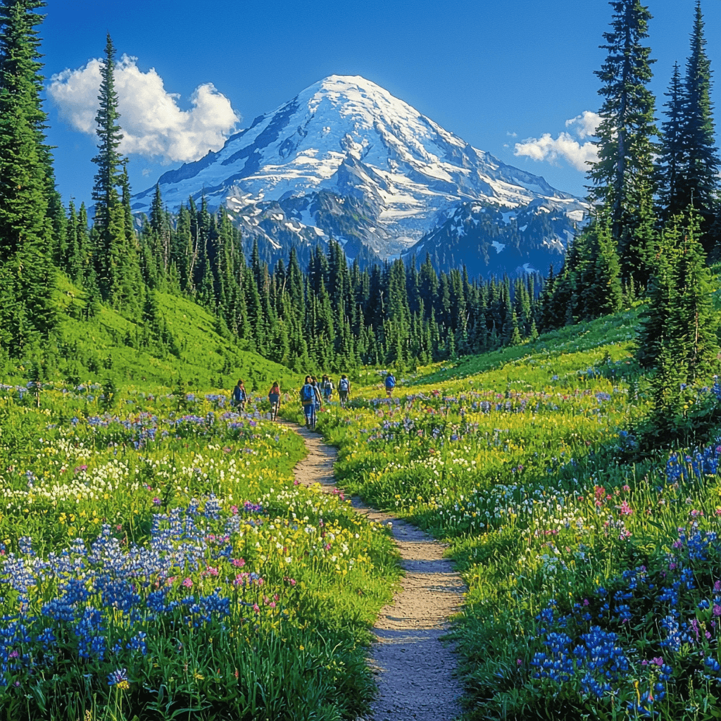 Mount Rainier National Park - Washington Painting Number Kit