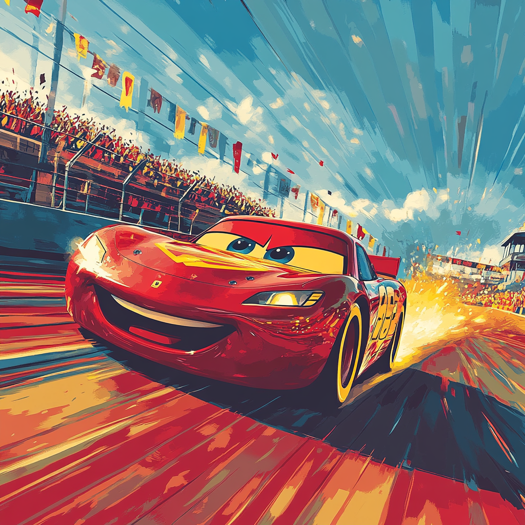 Lightning McQueen Victory Lap DIY paint by numbers