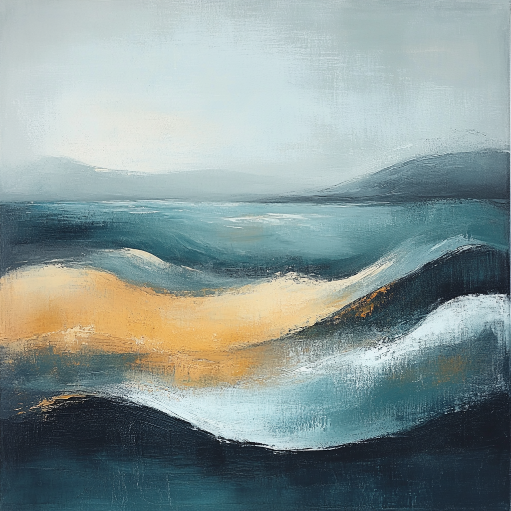 Max Ernst Inspired Abstract Oceanic Symphony Numbered painting kits