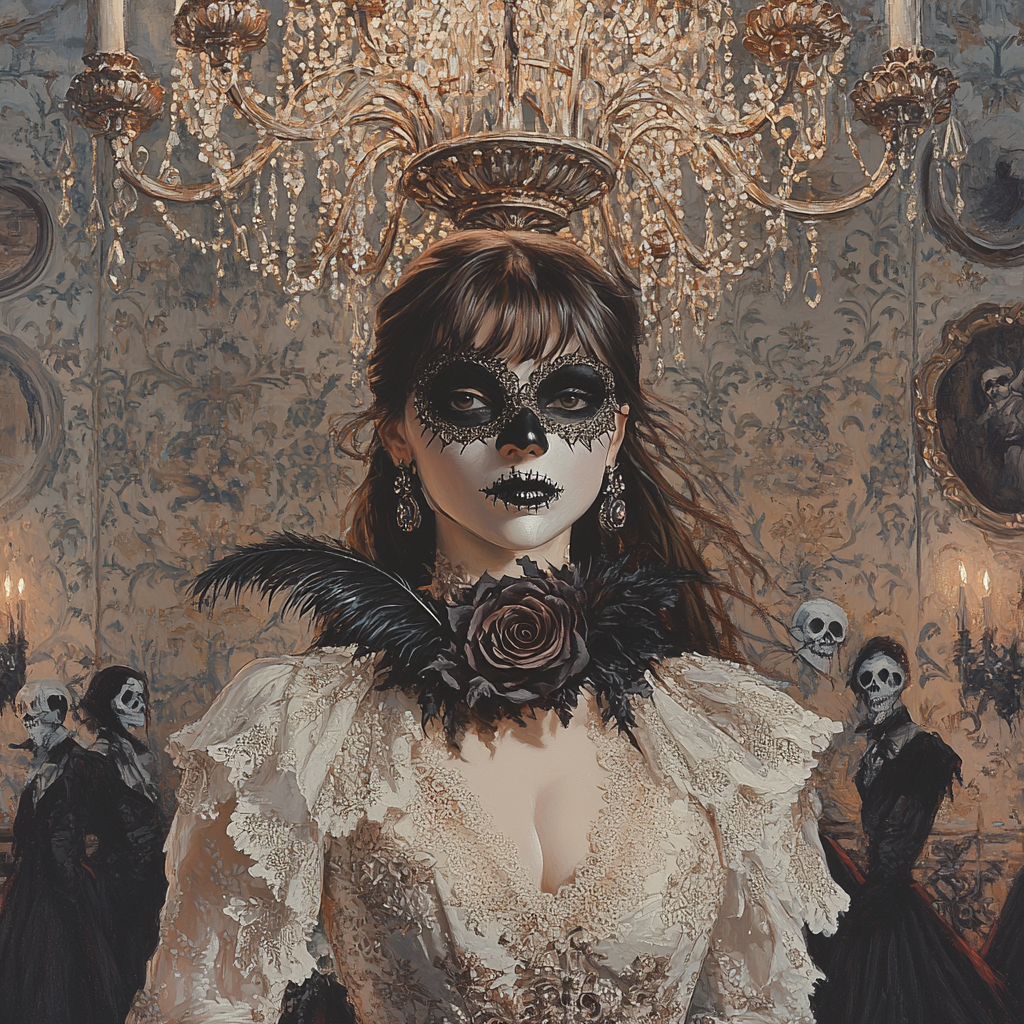 Victorian Masquerade Spooky Ball Painting by numbers kit